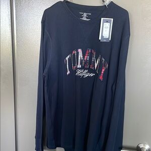 Tommy Hilfiger Blue Long Sleeve Tee Xl